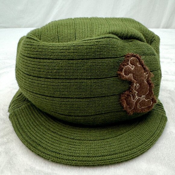 Disneyland Resort Mickey Mouse Soft Top Hard Brim Cap Women Green Brown - Picture 1 of 11